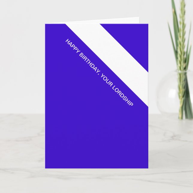 Cartão birthday lordship (Frente)