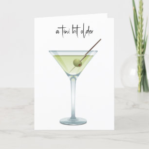 Cartão Birthday Martini Em Branco