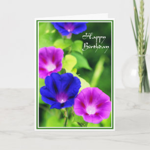 Cartão Birthday - Morning Glories Greeting Card