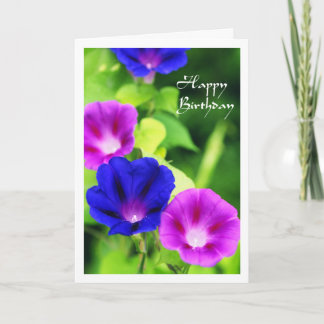 Cartão Birthday - Morning Glories Greeting Card