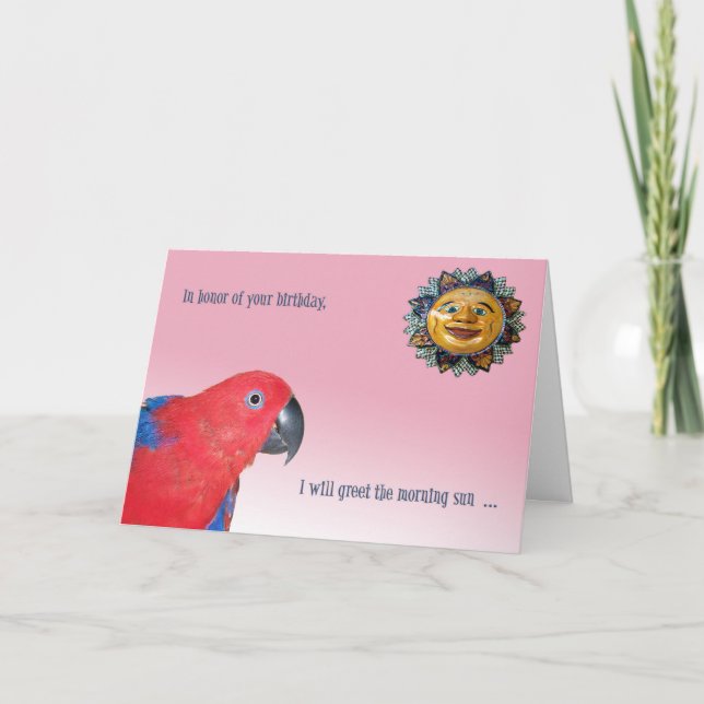 Cartão Birthday Morning Greeting (Frente)