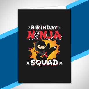 Cartão Birthday Ninja Squad Party Theme - Ninja Birthday