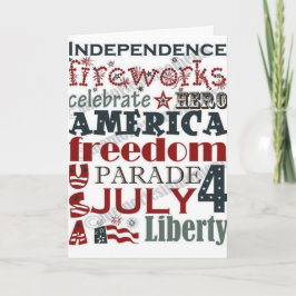 Cartão **BIRTHDAY** ON THE **4th OF JULY** E N J O Y!!!