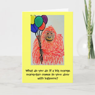 Cartão Birthday Orangutan