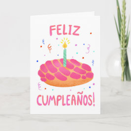 Cartão Birthday Pan Dulce Concha em Espanhol
