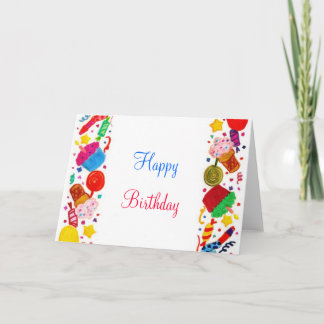 Cartão birthday party, Happy Birthday