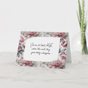 Cartão Birthday Pink Peony Humor