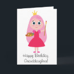 Cartão Birthday Princess Artist Granddaughter<br><div class="desc">This card is for a princess-artist granddaughter on her birthday. Matching items,  such as child's apron and sticker,  are available at penguincornerstore under the appropriate categories.</div>