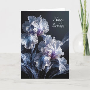 Cartão Birthday Purple Iris