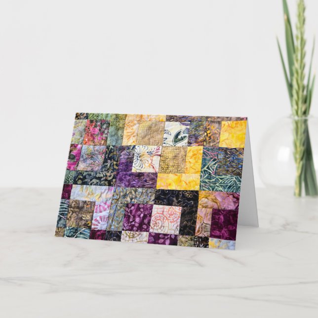 Cartão Birthday Quilt Pattern (Frente)