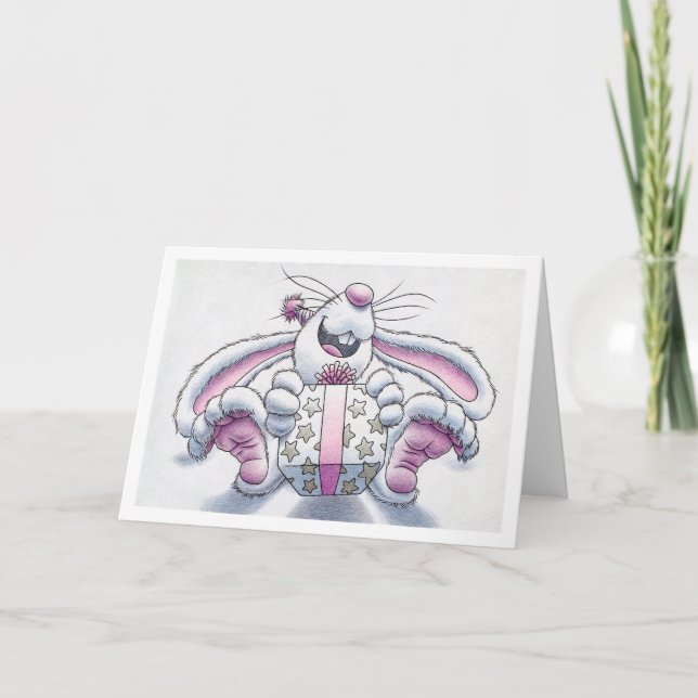 Cartão Birthday Rabbit (Frente)