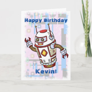 Cartão Birthday Robot