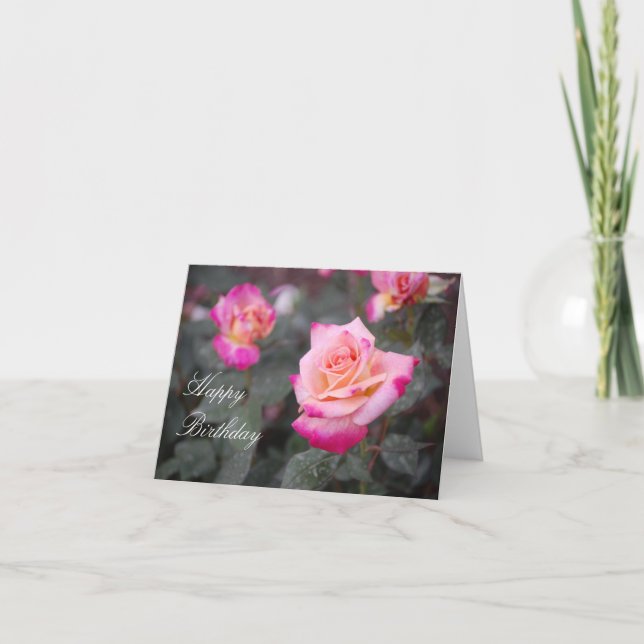 Cartão Birthday Rose (Frente)