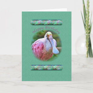 Cartão Birthday, Roseate Spoonbill Bird