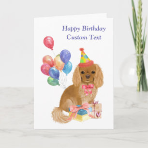 Cartão Birthday Ruby Cavalier King Charles Spaniel