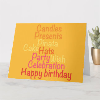 Cartão Birthday Sayings