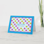 Cartão Birthday, Sister-in-law, Pink and Yellow Daisies<br><div class="desc">Pink and yellow daisies along with falling rain drops make this a very colorful floral birthday card for a sister-in-law.   The inside verse is a text template and is easily customized.</div>