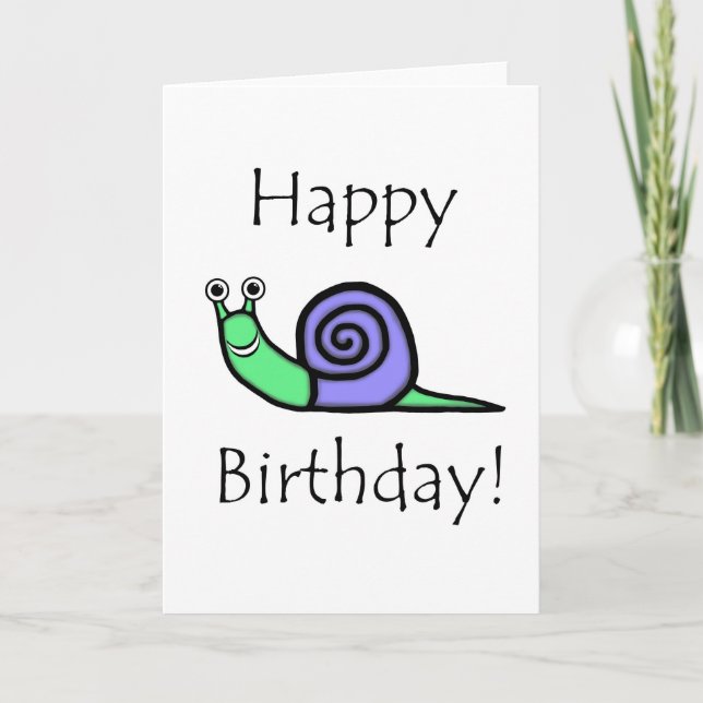 Cartão Birthday Snail (Frente)