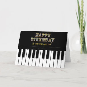 Cartão BIRTHDAY, SOMEONE SPECIAL,  Piano Keyboard
