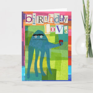 Cartão Birthday Squid