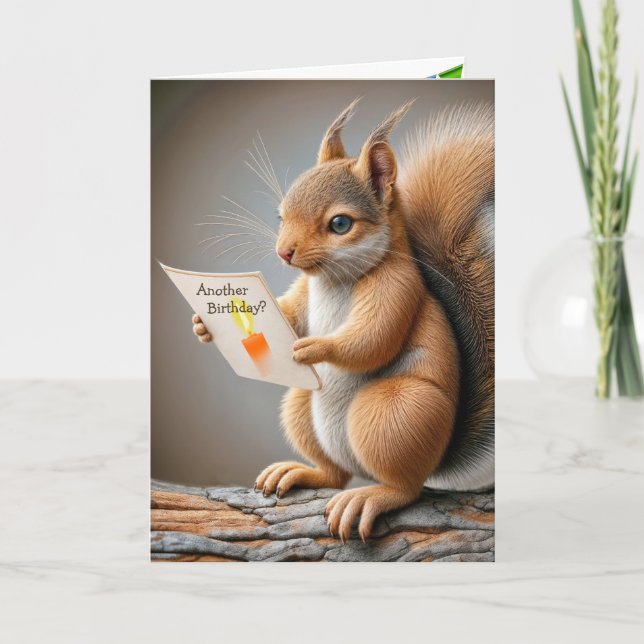 Cartão Birthday Squirrel (Frente)
