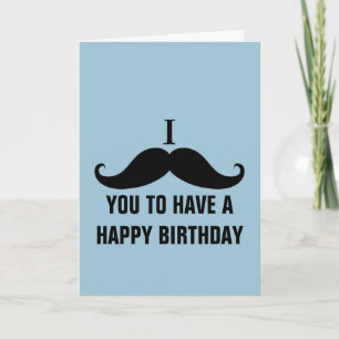 Cartão Birthday Stache