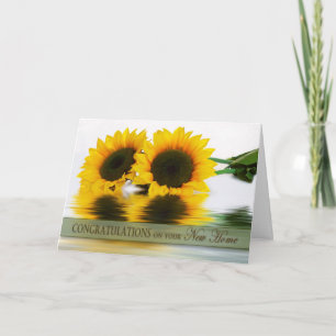 CARTÃO BIRTHDAY - SUNFLOWERS - CONGRAULATIONS - NEW HOME