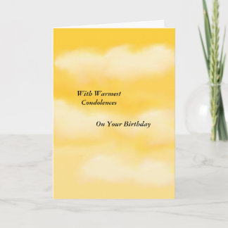 Cartão Birthday Sympathy Card