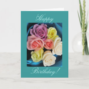 Cartão Birthday -teal blue