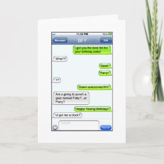 Cartão Birthday Text - Humor