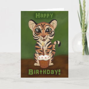 Cartão Birthday Tiger