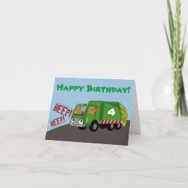 Cartão Birthday Trash Truck