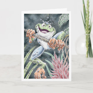 Cartão Birthday Tree Frog
