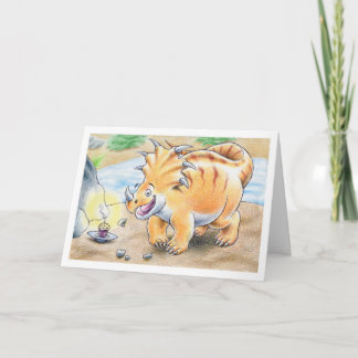 Cartão Birthday Triceratops