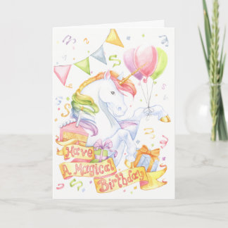 Cartão Birthday Unicorn