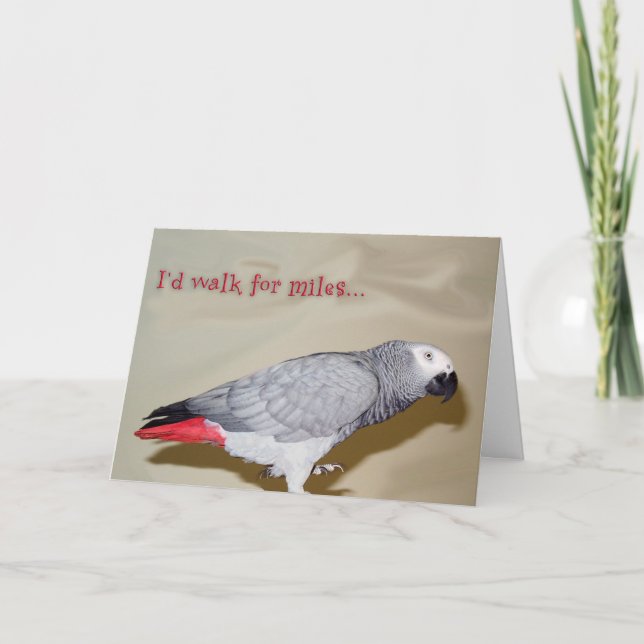 Cartão Birthday Walk For Miles (Frente)