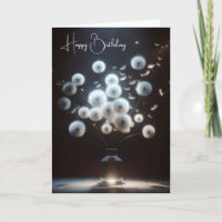 Birthday White Fluffy Dandelions