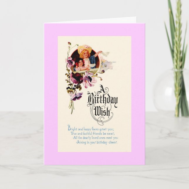 Cartão Birthday Wish (Frente)