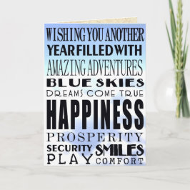 Cartão Birthday Wishes