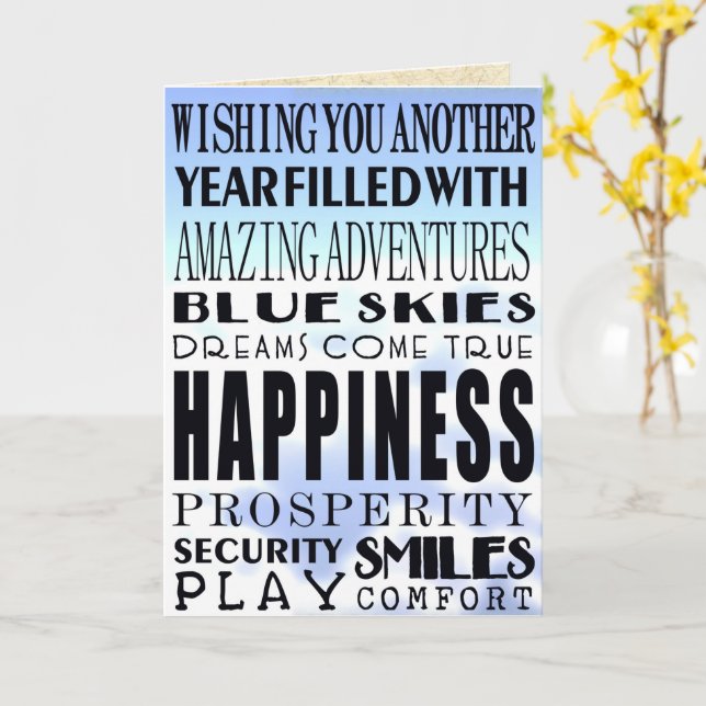 Cartão Birthday Wishes (Flor Amarela)