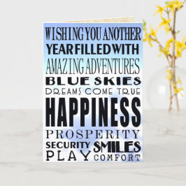 Cartão Birthday Wishes
