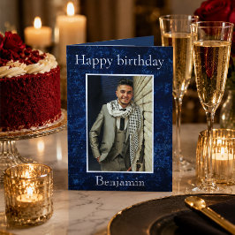 Cartão Birthday Wishes for Him Photo