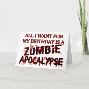 Cartão Birthday Zombie Apocalypse