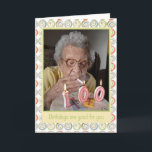 Cartão Birthdays are good for you funny card<br><div class="desc">Hilarious card for anyone's birthday. Photo of an old lady lighting her cigarette off her birthday candles. Front reads 'Birthdays are good for you'. Inside reads 'Statistics show that the people who have the most live the longest. Happy Birthday!'</div>