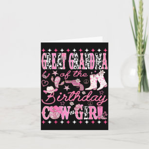 Cartão Bisavó da Rodeio Cow-girl de Aniversário Weste