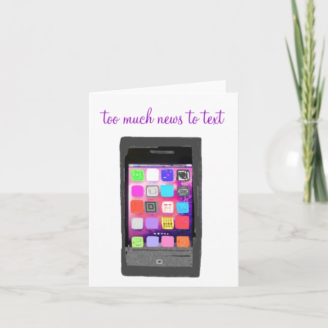 Cartão Bisbolhetice demasiado suculenta para Texting (Frente)