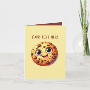 Cartão biscoito de chocolate chip personalizável forneced
