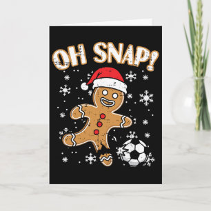 Cartão Biscoito de Natal Futebol Oh Snap Natal Divertido