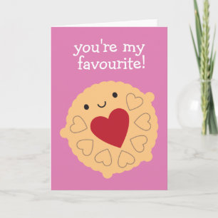 Cartão Biscoito Kawaii Jammie Dodger