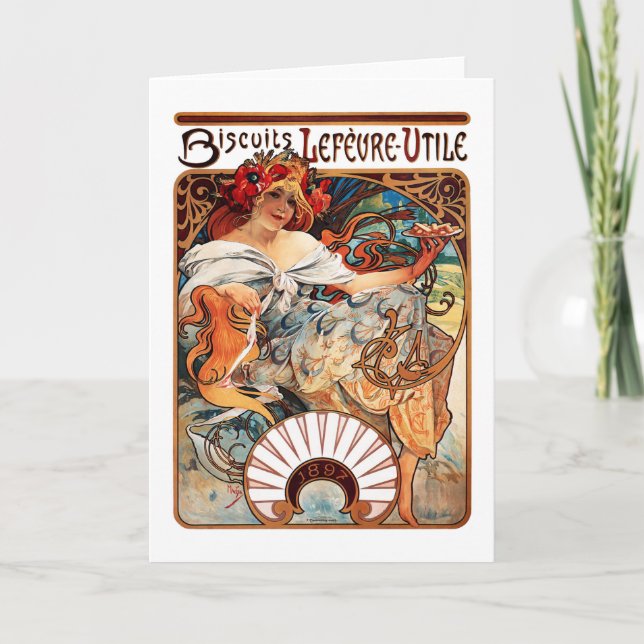 Cartão Biscoito, Mucha (Frente)